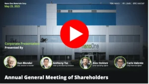 Nano One Provides Annual General Meeting Results & Corporate Update